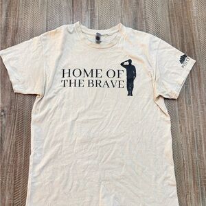 Gildan Cream Short Sleeve Tee - Home of the Brave